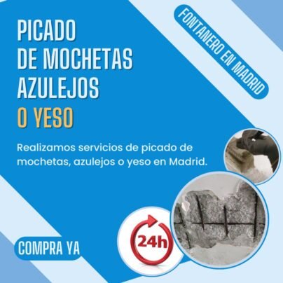 Picado de mochetas, azulejos o yeso