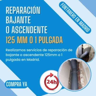 Reparación bajante o ascendente 125mm o 1 pulgada