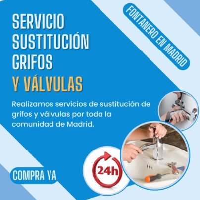 Servicio de sustitución de grifos y válvulas en Madrid