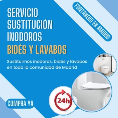 Servicio de sustitución de inodoros, bidés y lavabos