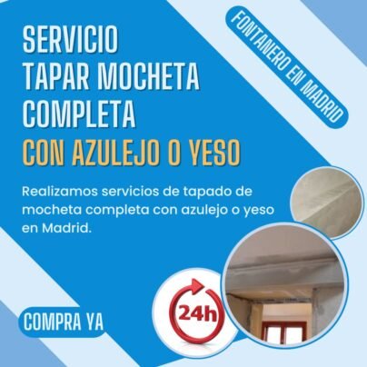 Tapar mocheta completa con azulejo o yeso