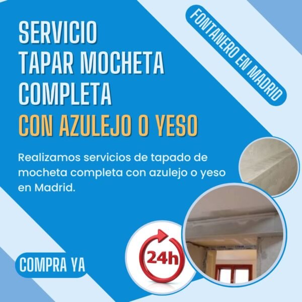 Tapar mocheta completa con azulejo o yeso